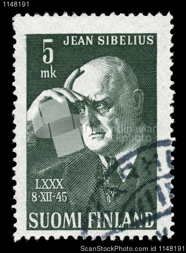 Image of Sibelius on a stamp