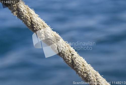 Image of Rope against sea water
