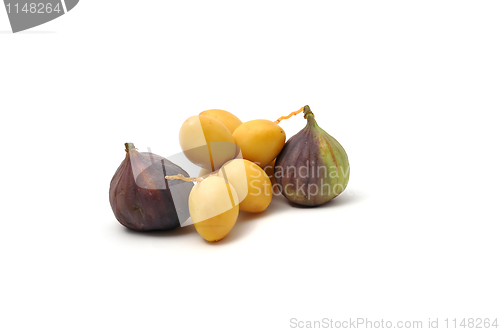 Image of Fresh date fruits and figs