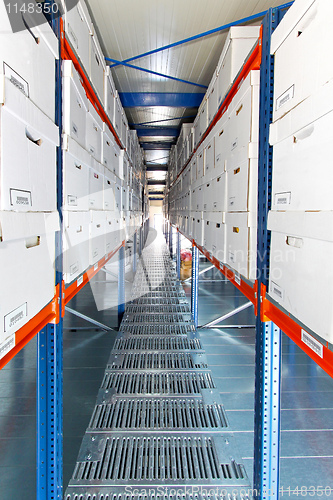 Image of Boxes corridor