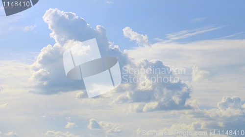 Image of White clouds on blue sky