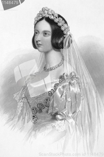 Image of Queen Victoria in her Wedding Dress