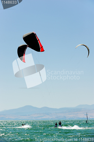 Image of Sky-surfing on lake Kinneret