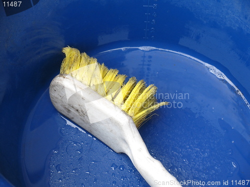 Image of Bucket and brush.