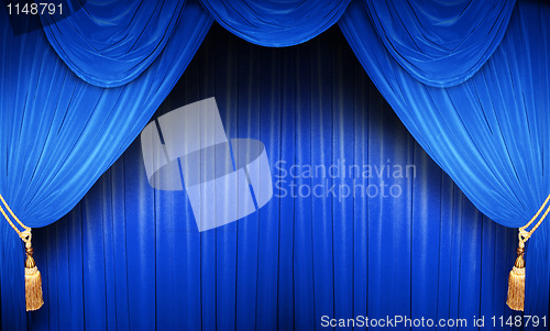 Image of Blue Theatre Curtain 