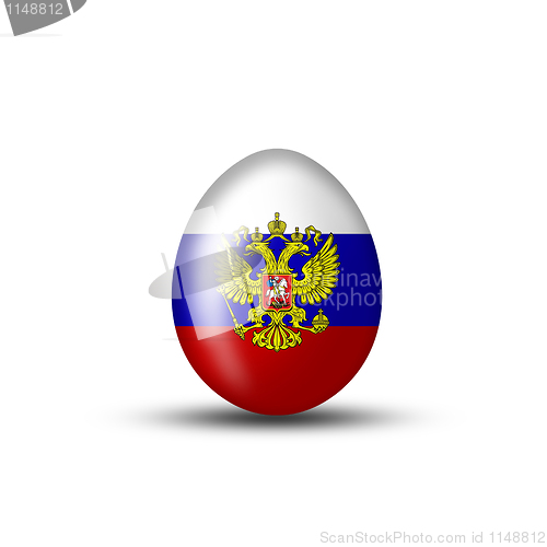 Image of Russian coat of arms on an Easter egg 