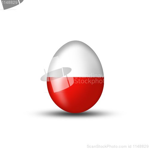 Image of Egg in Polish national colors 