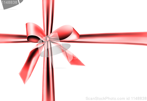 Image of Red ribbon on a white background