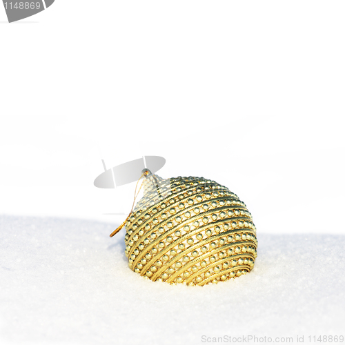 Image of bauble in snow