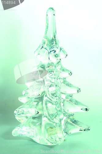 Image of Green Glass Tree Figurine