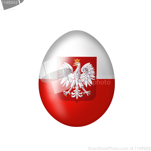 Image of Egg with Polish eagle emblem