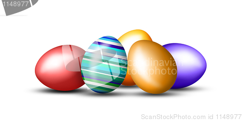 Image of Lots of colorful Easter eggs 