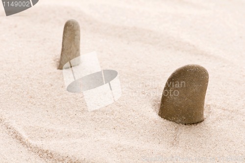 Image of Zen. Stone and sand 