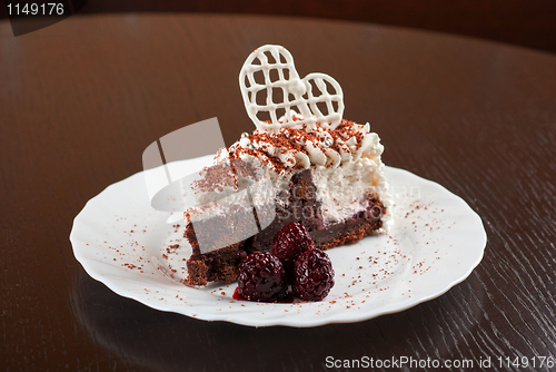 Image of Blackberry cake slice