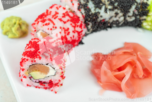 Image of sushi rolls