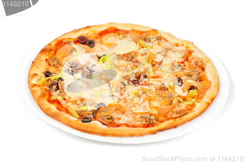 Image of seafood pizza