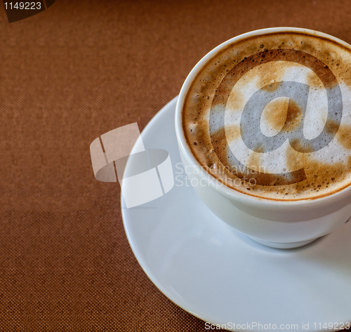 Image of cappucino with email