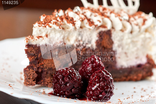 Image of Blackberry cake slice