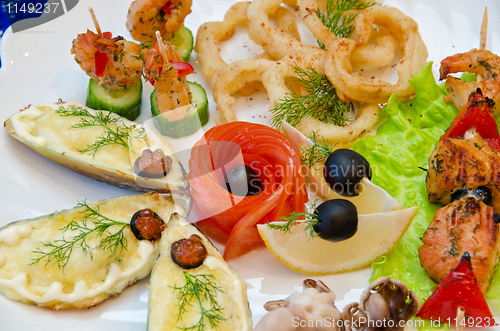 Image of seafood set