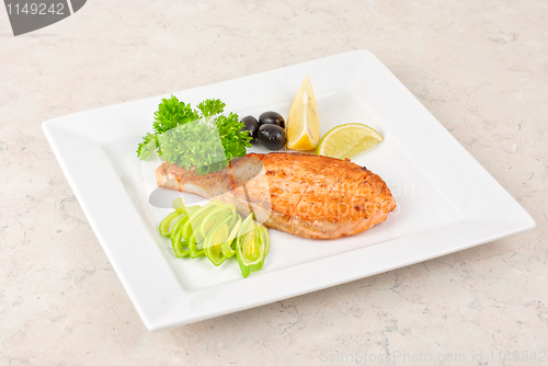 Image of Grilled salmon steak