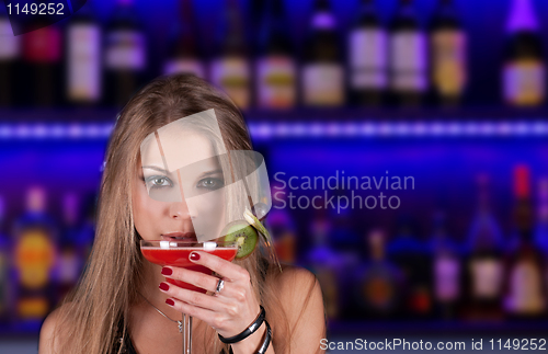 Image of at bar