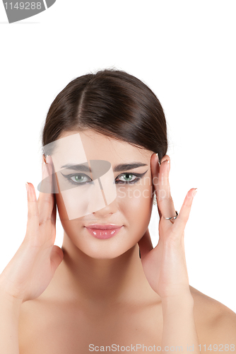 Image of Closeup Portrait of beautiful woman