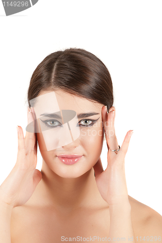 Image of Closeup Portrait of beautiful woman
