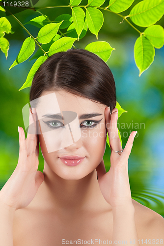 Image of Closeup Portrait of beautiful woman