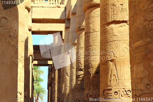 Image of columns in karnak temple