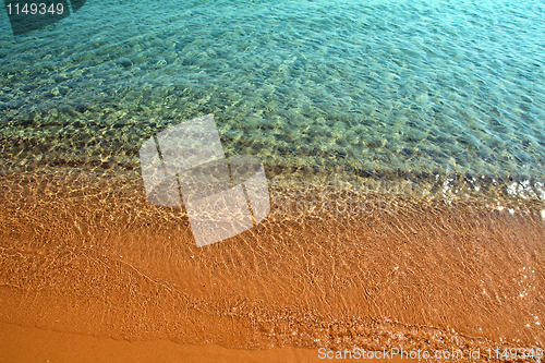 Image of shallow of sea on sand beach