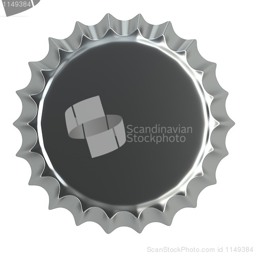 Image of metallic bottle cap 3d illustration