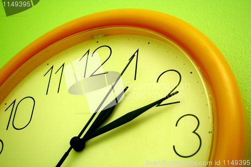 Image of Yellow wall clock