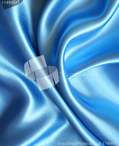 Image of Smooth elegant blue silk as background