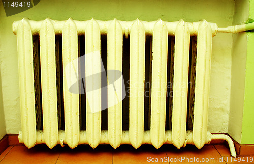 Image of Closeup of an old radiator