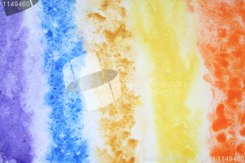 Image of Abstract watercolor background with different layers on paper te