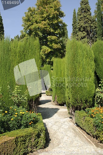 Image of Generalife gardens in Granada, Spain