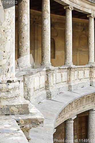 Image of Carlos V Palace inside the Alhambra in Granada, Spain