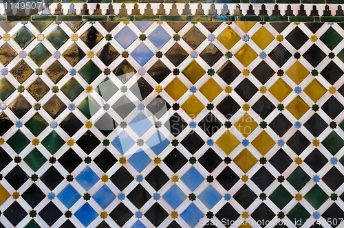 Image of Islamic art - Colorful tiles background 