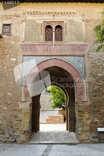 Image of Gateway inside the Alhambra, Granada, Spain