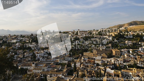 Image of View of the Albaicin, the Arabic district of Granada, Spain