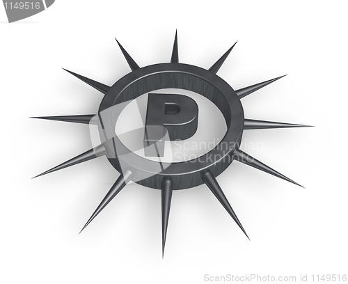 Image of spiky letter p