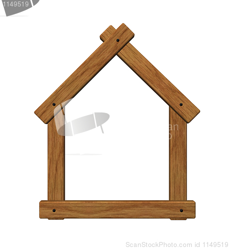 Image of wooden house symbol