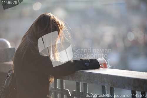 Image of Girl on bridge