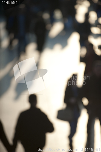 Image of Crowd in sunlight