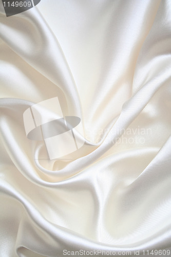 Image of Smooth elegant white silk as background 