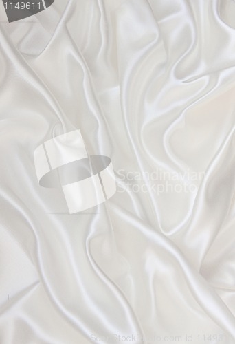 Image of Smooth elegant white silk as background 