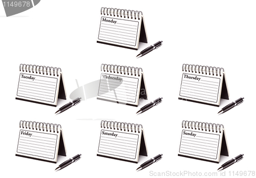 Image of Days of the Week Spiral Note Pads and Pen