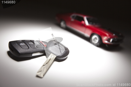 Image of Car Keys and Sports Car