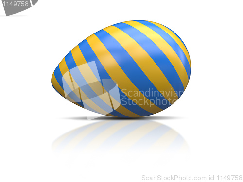 Image of blue yellow easter egg