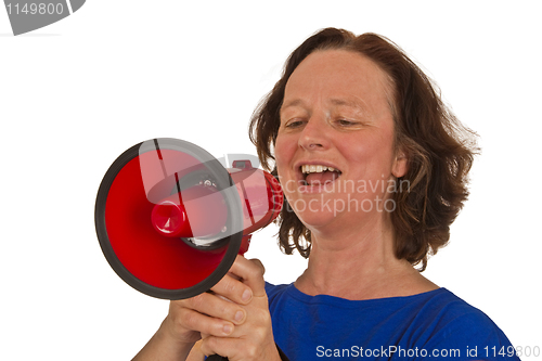 Image of Woman with megaphone